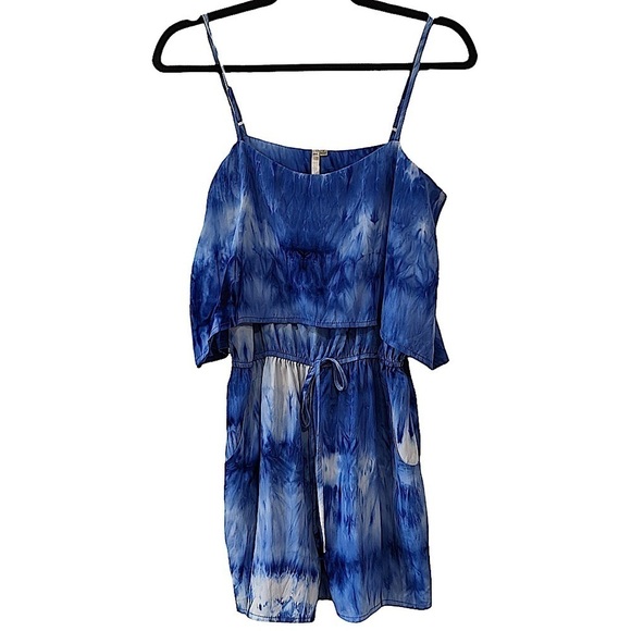 𝅺MONA B Blue Tie Dye Romper Size Small - Picture 1 of 6